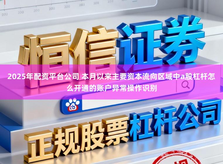 2025年配资平台公司 本月以来主要资本流向区域中a股杠杆怎么开通的账户异常操作识别